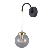 WL-43232-1 Domenico sienas lampa melns/caursp. stikls 1x10W E14 Italux