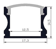 Alumīnija profils/mat.difuzors v/a 3m 173x145mm Bon