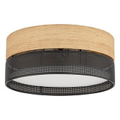 4800 Griestu plafons NICOL melns/koks 4xE27 H170mm; 500mm TK-LIGHTING