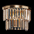 MOD085WL-01G sienas lampa Revero misiņš/kristāls 1x40W E14 Maytoni