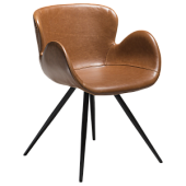 100220110 krēsls Gaia brūna eko āda/melnas kājas Dan-Form