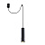 P025PL-01B RU gaismeklis Kinzo melns 1x40W GU10 Maytoni