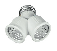 ADATTATORE-E27-2E27 Adapteris 1E27/2E27