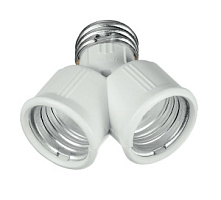 ADATTATORE-E27-2E27 Adapteris 1E27/2E27