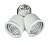 ADATTATORE-E27-2E27 Adapteris 1E27/2E27