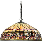 63914 griestu lampa Ashtead Tiffany stikls 3x60W E27 Interiors 1900