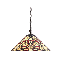 64320 griestu lampa Ruban Tiffany stikls 1x60W E27 Interiors 1900