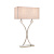 63748 galda lampa Vienna niķelis/bēšs kupols 2x60W E27 Endon