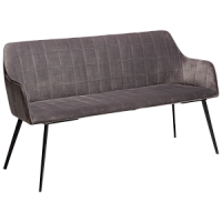 700801650 krēsls Embrace pelēks velvets/melnas kājas W:153cm Dan-Form