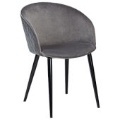 100800690 krēsls Dual pelēks velvets/melnas kājas DAN FORM