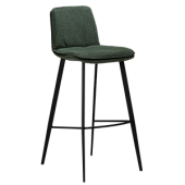 200650160 bāra krēsls Fierce zaļš audums/melnas kājas H:103cm Dan-Form