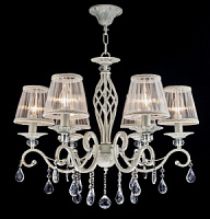 ARM247-06-G Lustra zelta/balts abažūrs 6x60W E14 Maytoni