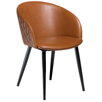 100800670 krēsls Dual brūna eko āda/melnas kājas DAN FORM