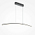 MOD243PL-L18BK Griestu lampa Curve melna L980mm 15W 800lm Maytoni